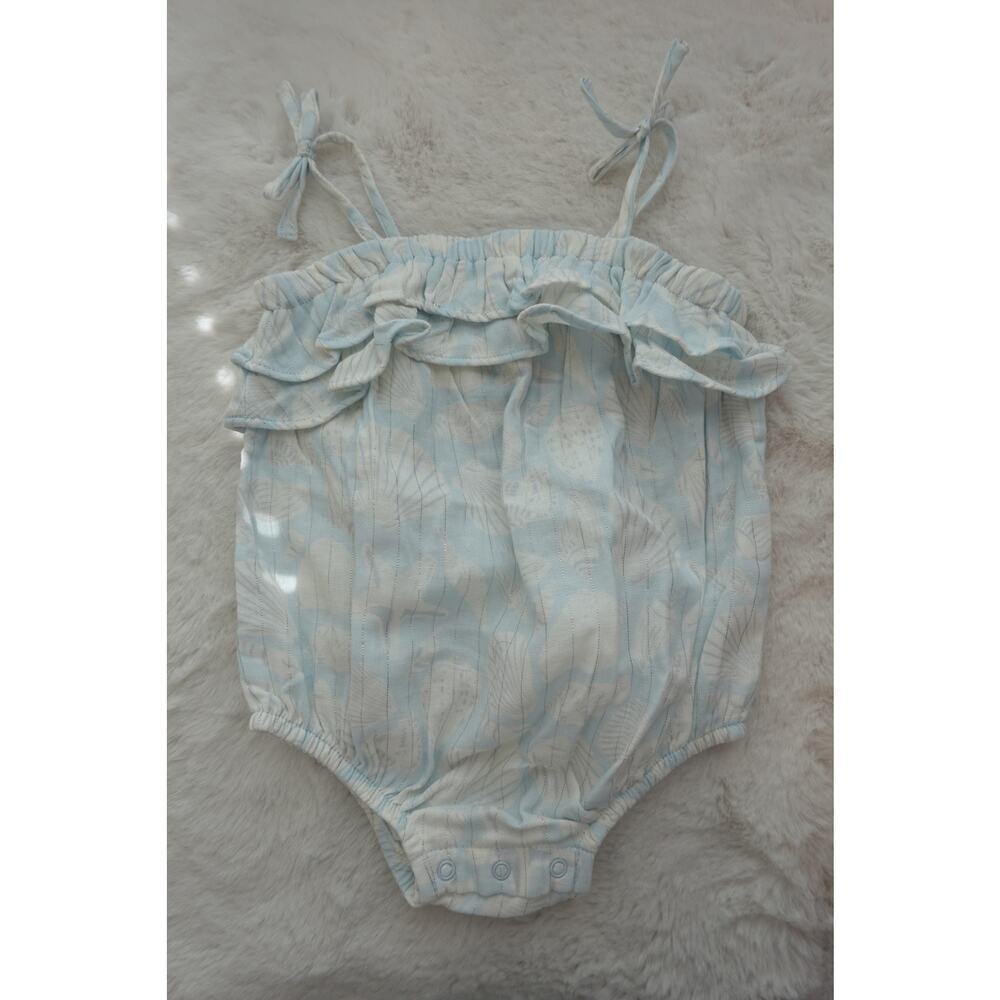 New Cloud Island Sea Shell Ruffle Bubble Romper 6-9M